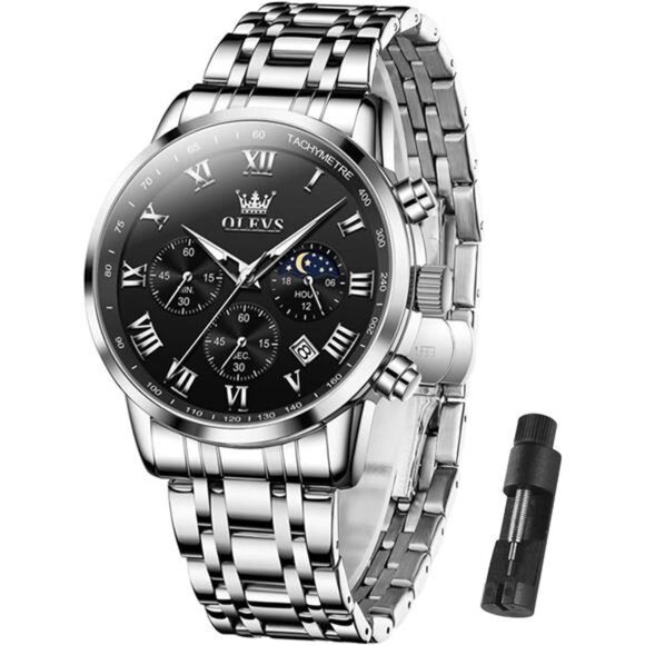 Men Multifunction Watch, Multi Dial Waterproof Luminous Chronograph Men's - Picture 1 of 6